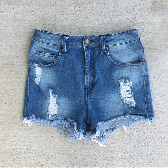 Machine Jeans Pants - High Rise Shorts Sz 27